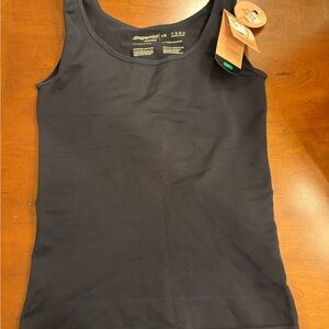 Shapermint Black Seamless Ribbed Tank